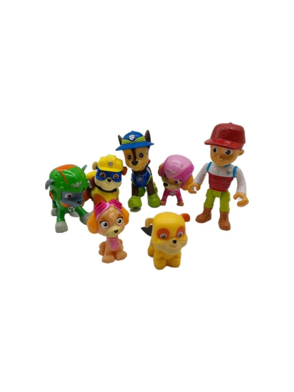 Paw Patrol Skye Rocky Chase Rubble Ryder Lot Of 7 Various Sizes